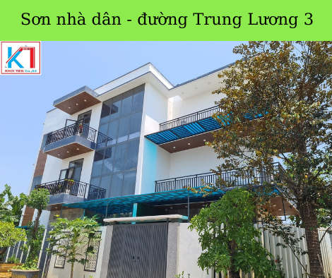 Công trình Sơn nhà dân - đường Trung Lương 3