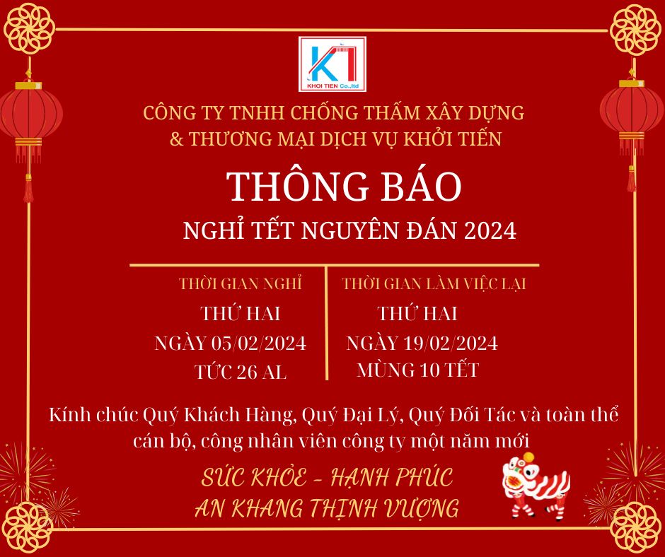 THÔNG BÁO NGHỈ TẾT NGUYÊN ĐÁN 2024